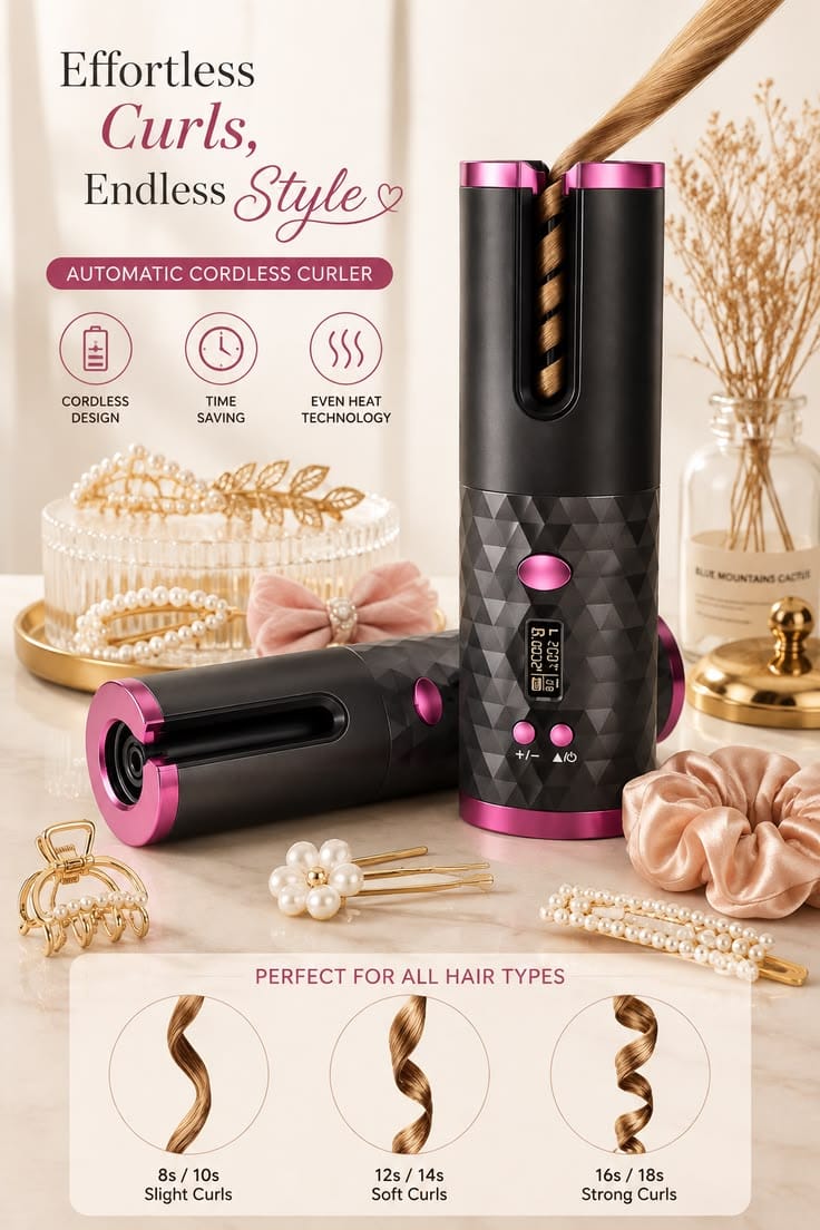 Cordless Automatic Hair Curler